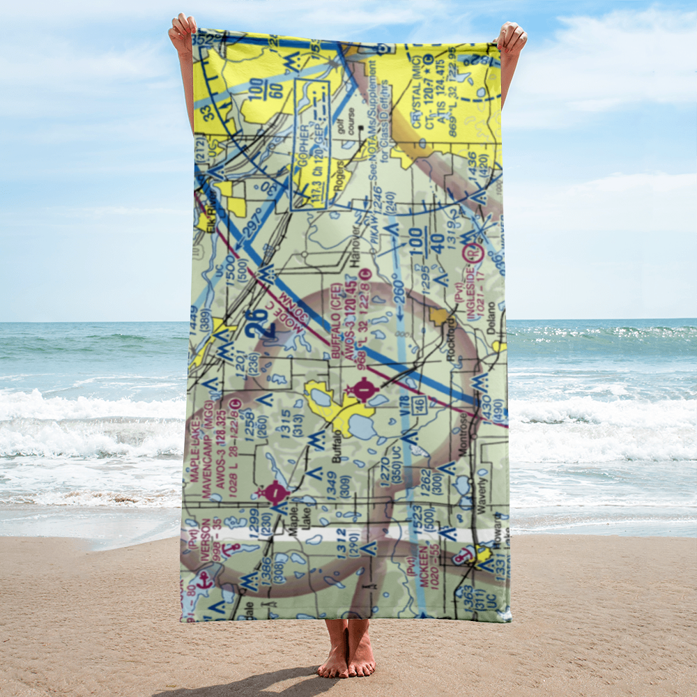 Greseth Seaplane Base (19MN) VFR Sectional Towel 