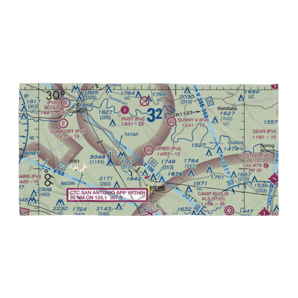 Grier Airport (71TX) VFR Sectional Towel 