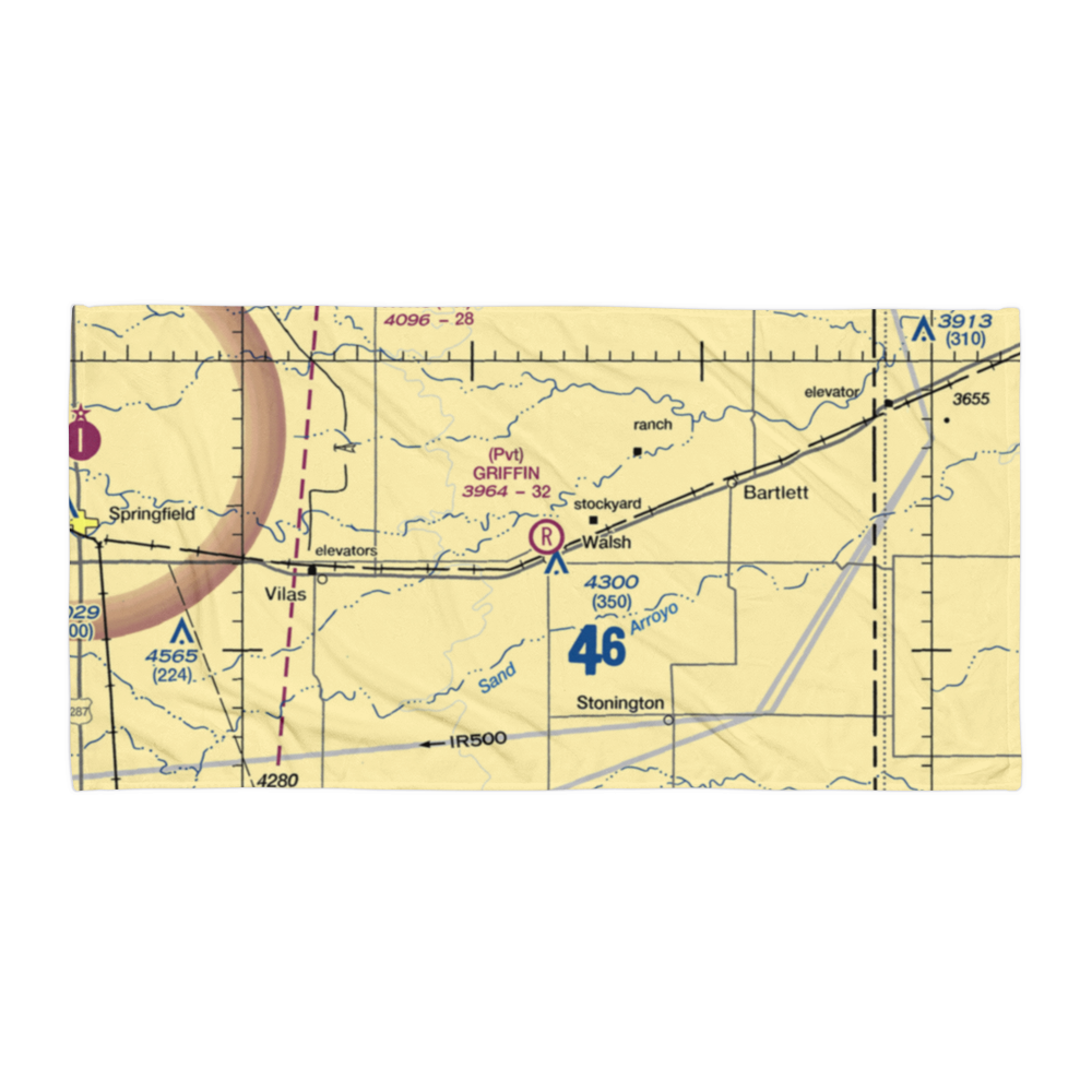 Griffin Field (4CO3) VFR Sectional Towel 