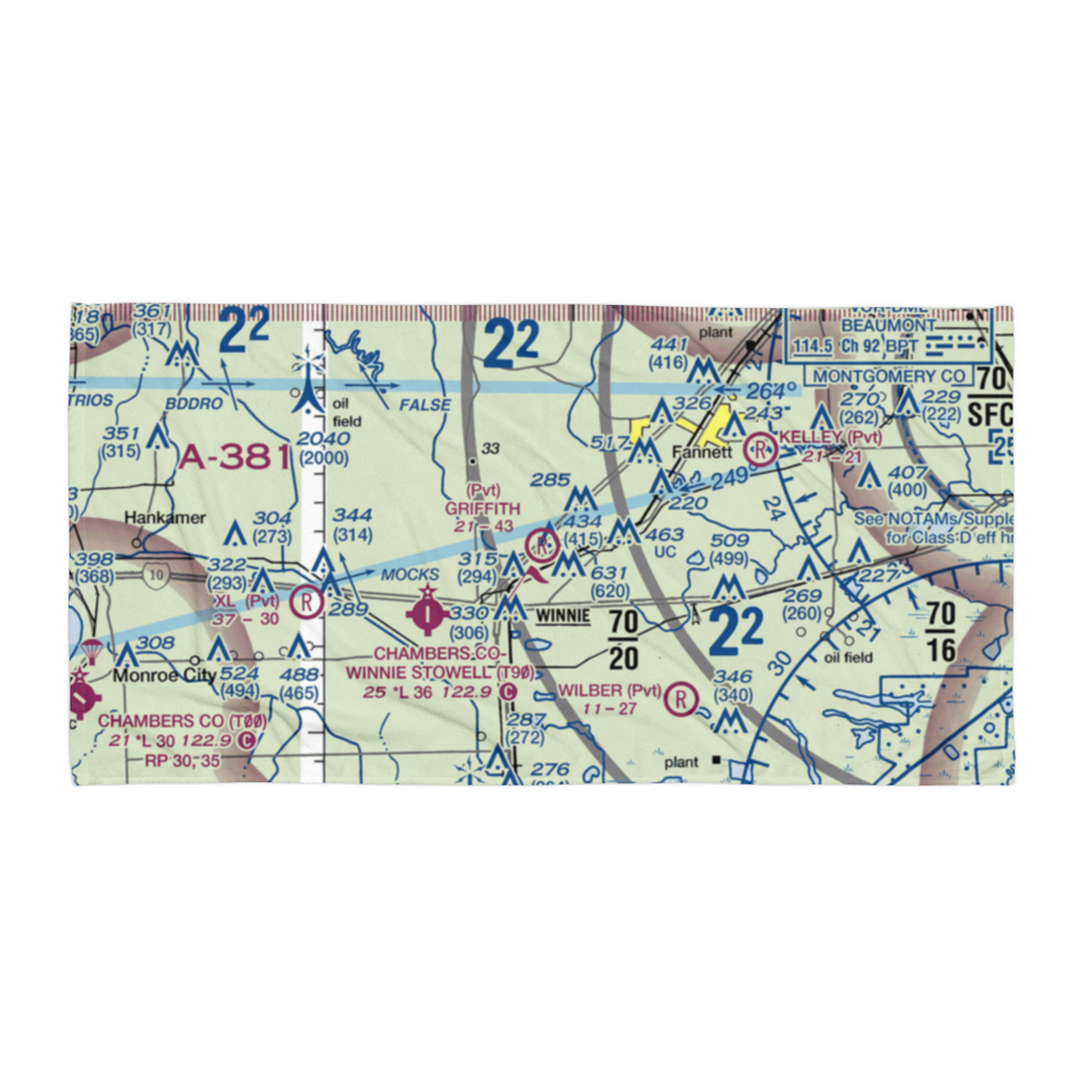Griffith Ranch Airport (TE73) VFR Sectional Towel 