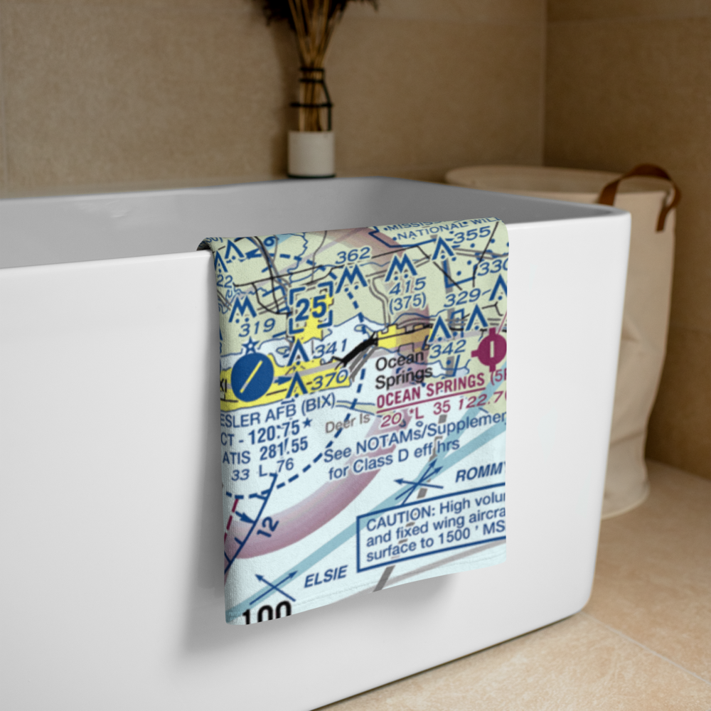 Gulfport Biloxi International Airport (GPT) VFR Sectional Towel 