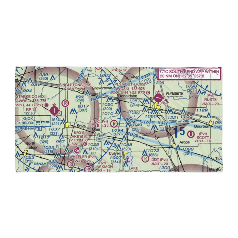 H.J.Umbaugh Airport (IN74) VFR Sectional Towel 