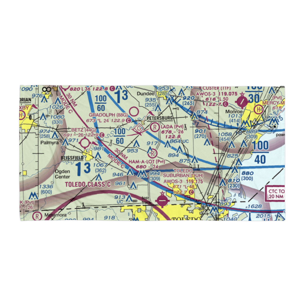 Ham-A-Lot Field (MI48) VFR Sectional Towel 