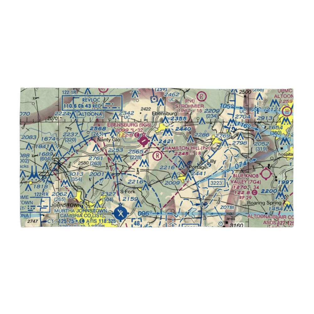 Hamilton Hill Airport (PS47) VFR Sectional Towel 