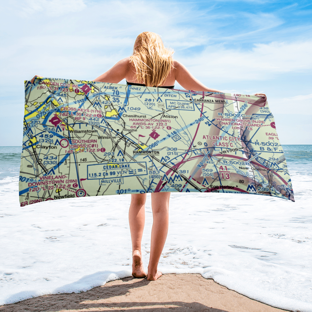 Hammonton Municipal Airport (N81) VFR Sectional Towel 