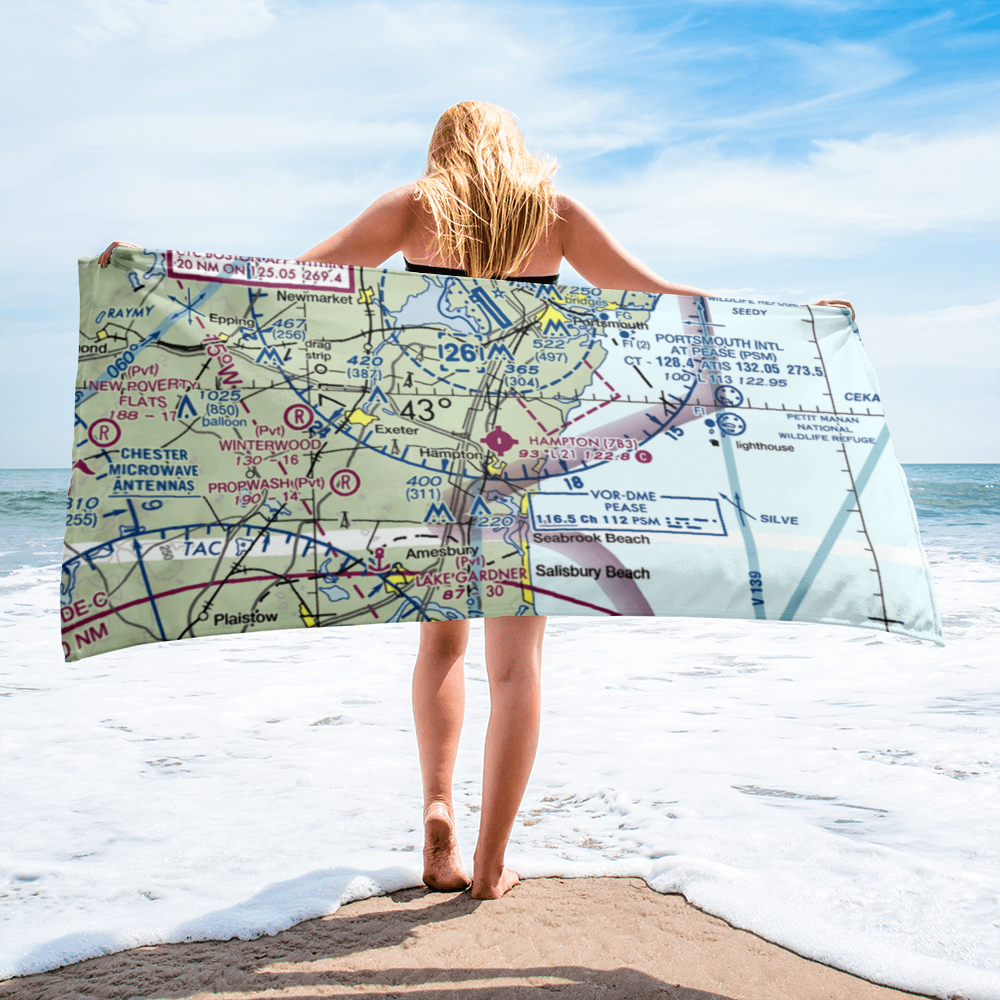 Hampton Airfield (7B3) VFR Sectional Towel 