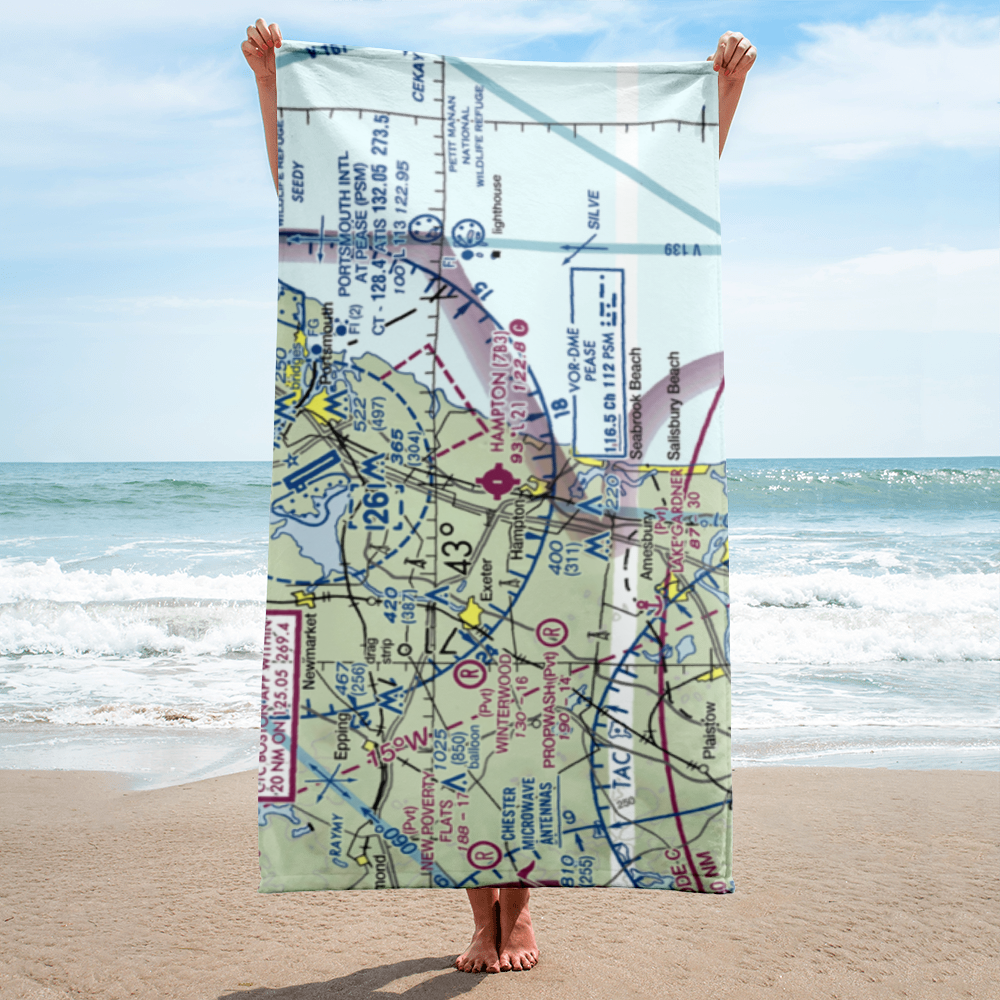 Hampton Airfield (7B3) VFR Sectional Towel 