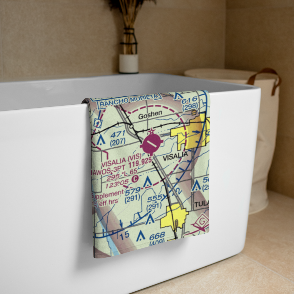 Hanford Municipal Airport (HJO) VFR Sectional Towel 