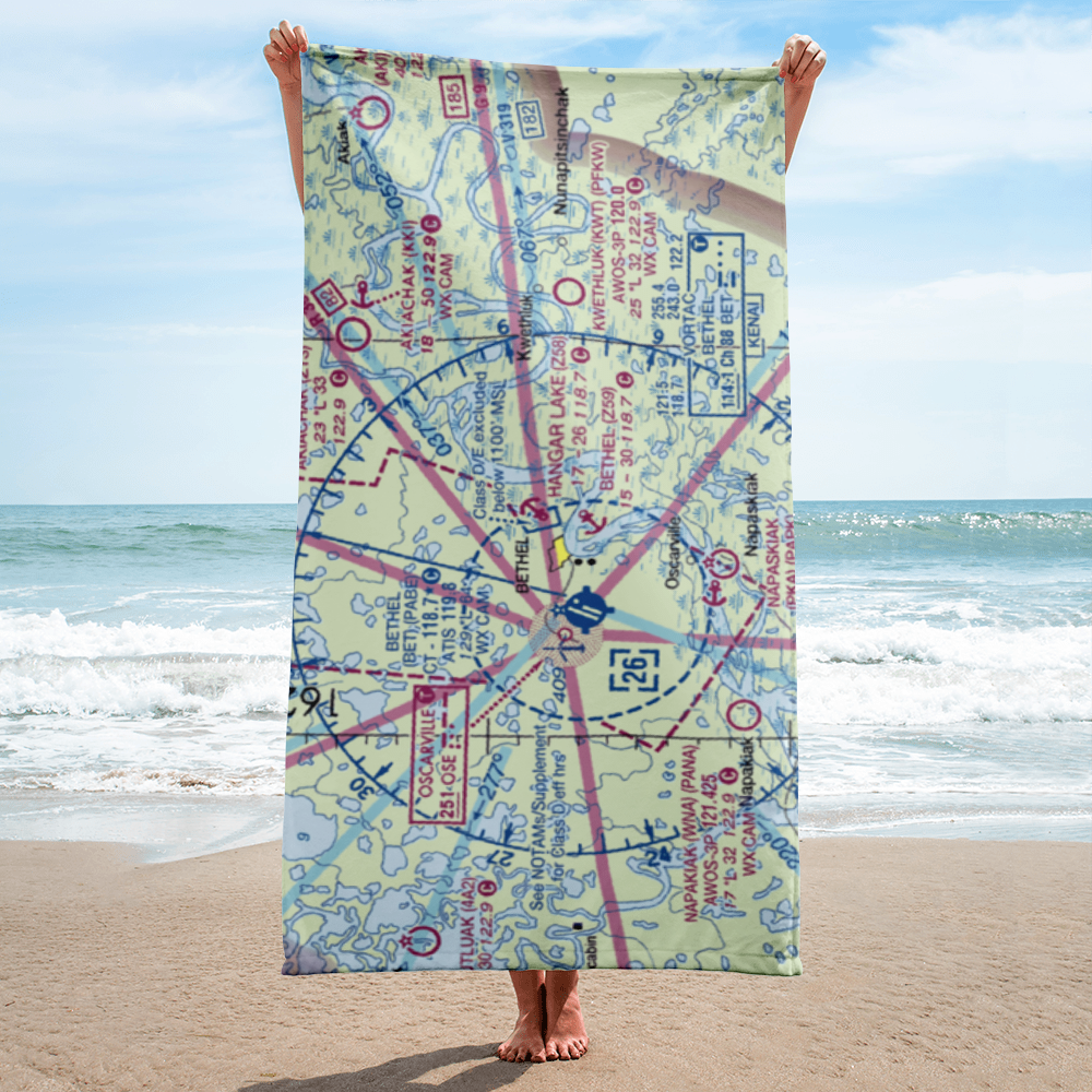 Hangar Lake Seaplane Base (Z58) VFR Sectional Towel 