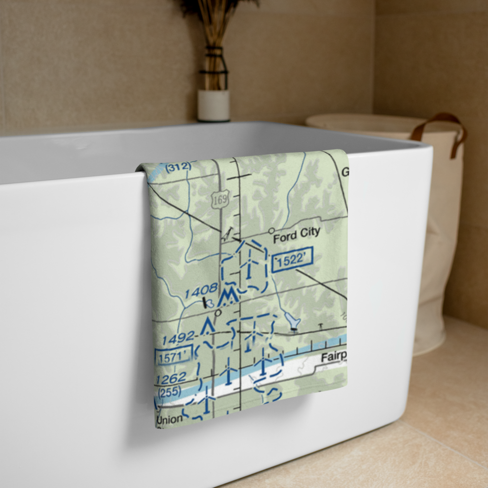 Hannah Airport (31MO) VFR Sectional Towel 