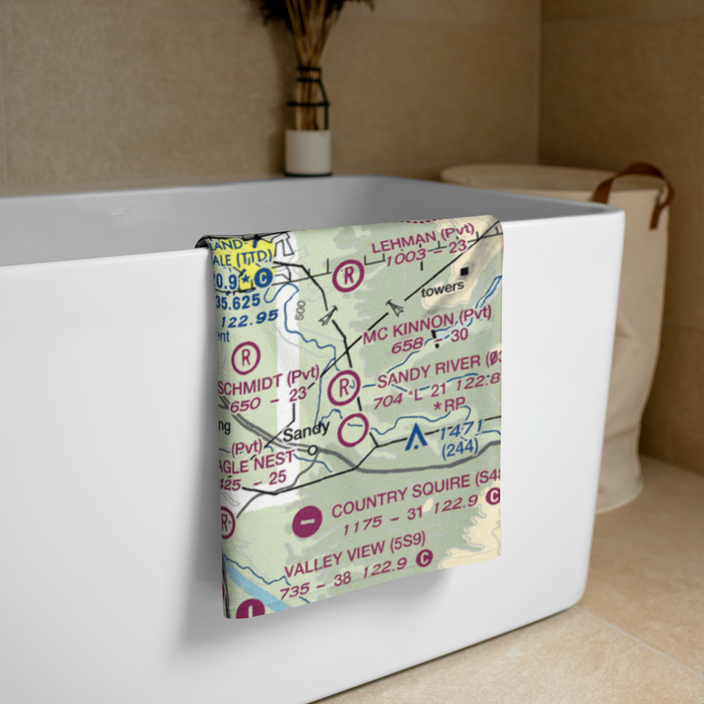 Happy Valley Airport (OL03) VFR Sectional Towel 