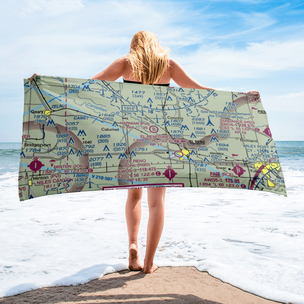 Harman Airport (47OK) VFR Sectional Towel 