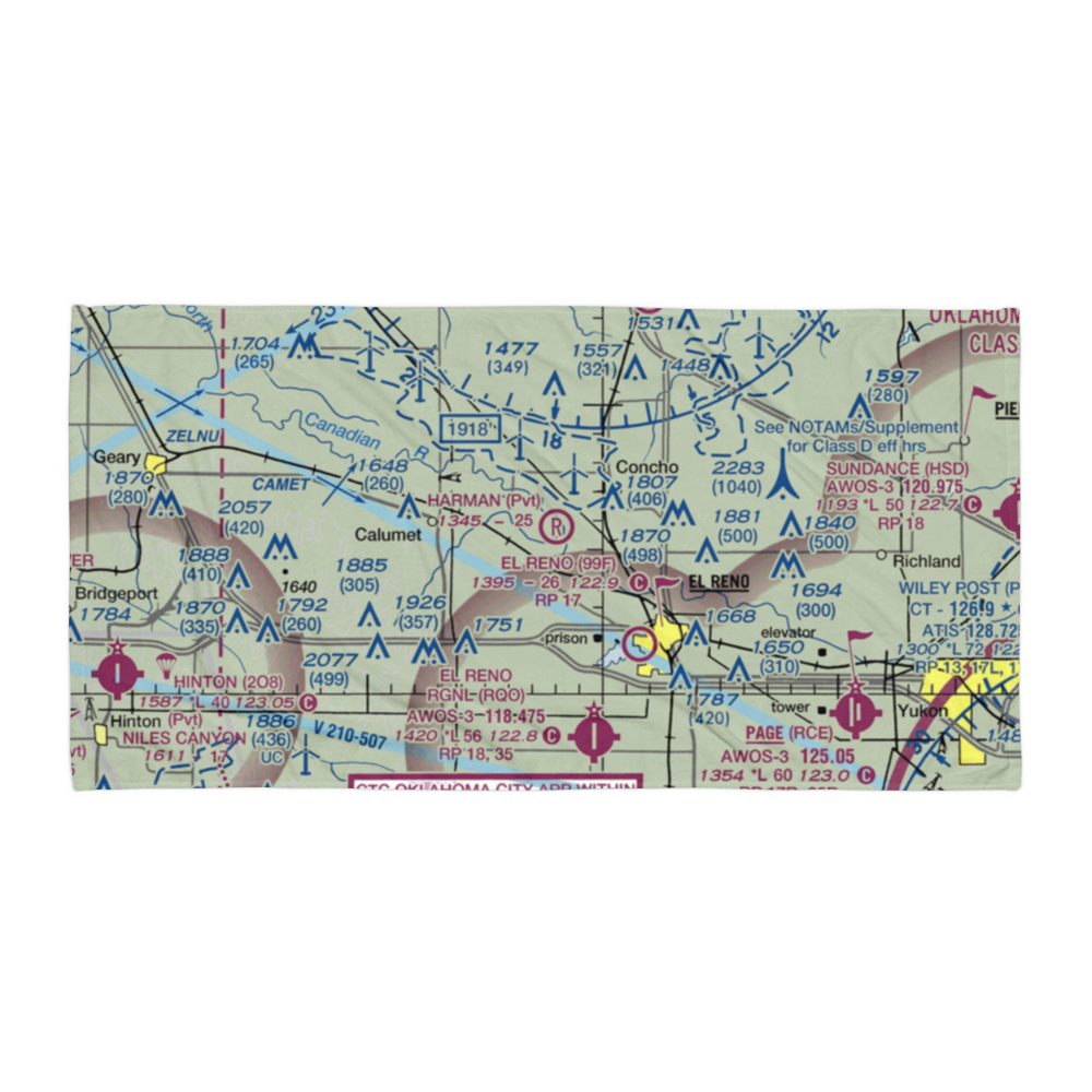 Harman Airport (47OK) VFR Sectional Towel 