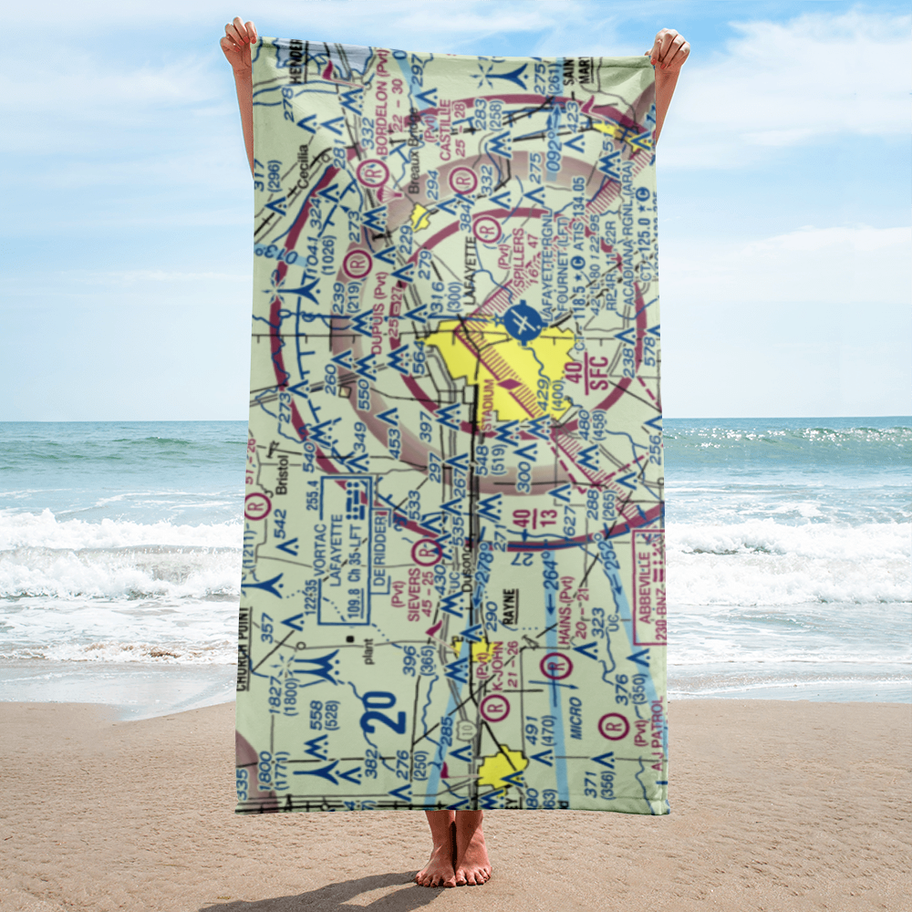 Harmon Seaplane Base (0LA6) VFR Sectional Towel 