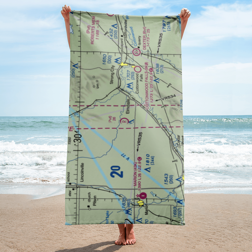 Harold K. Wells Airport (SN37) VFR Sectional Towel 