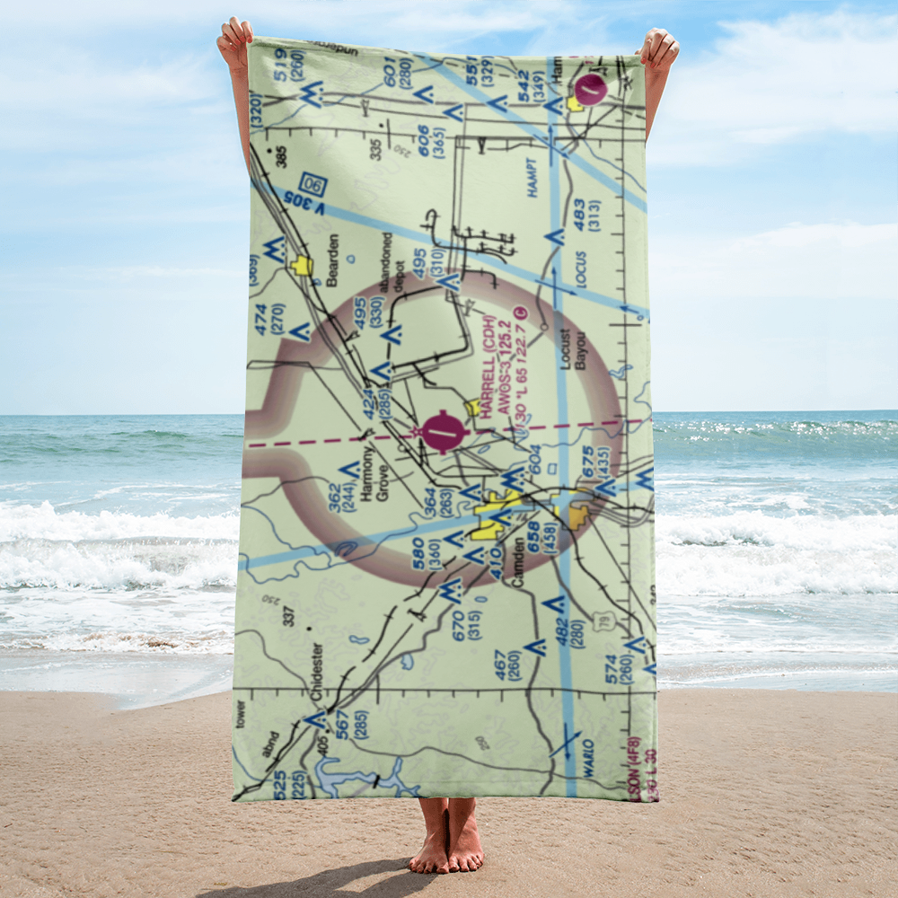 Harrell Field (CDH) VFR Sectional Towel 