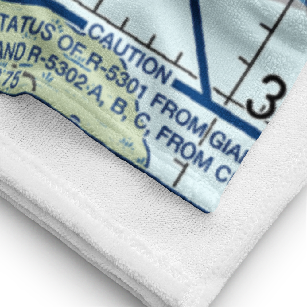 Harvey Point Defense Testing Activity Airport (NC01) VFR Sectional Towel 