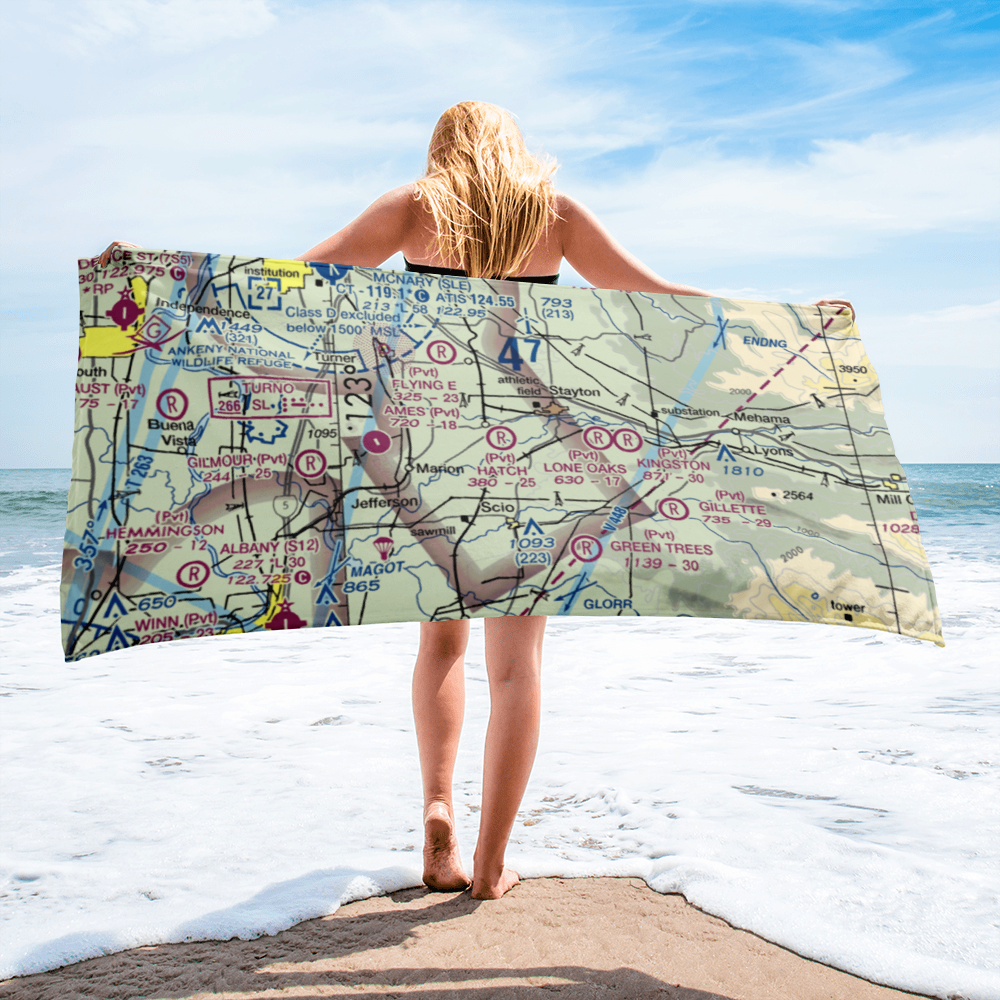 Hatch Airport (5OR8) VFR Sectional Towel 