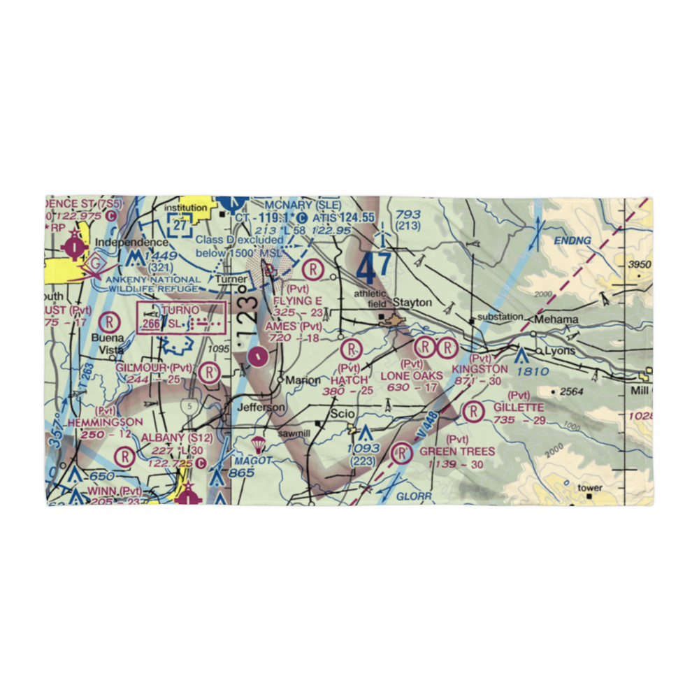 Hatch Airport (5OR8) VFR Sectional Towel 