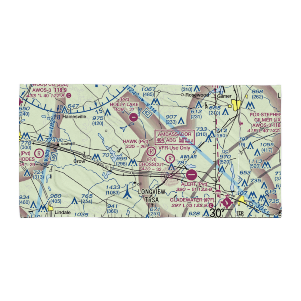 Hawk Ranch Airport (1TX9) VFR Sectional Towel 