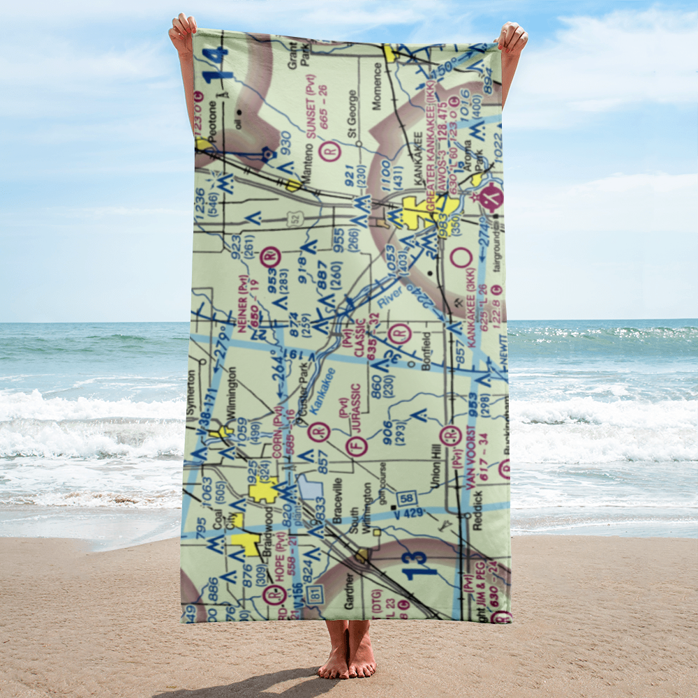 Hawker Airport (12IL) VFR Sectional Towel 