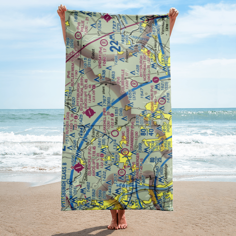 Hawkins Field (92PA) VFR Sectional Towel 