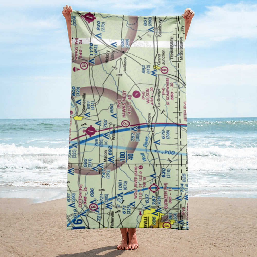 Hawks Nest Airport (4TN3) VFR Sectional Towel 