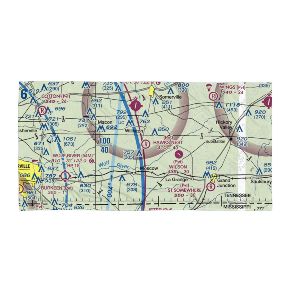 Hawks Nest Airport (4TN3) VFR Sectional Towel 