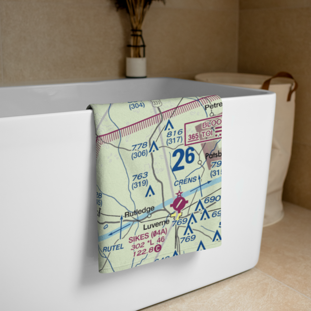 Heart of Dixie Aero Estates Airport (68AL) VFR Sectional Towel 