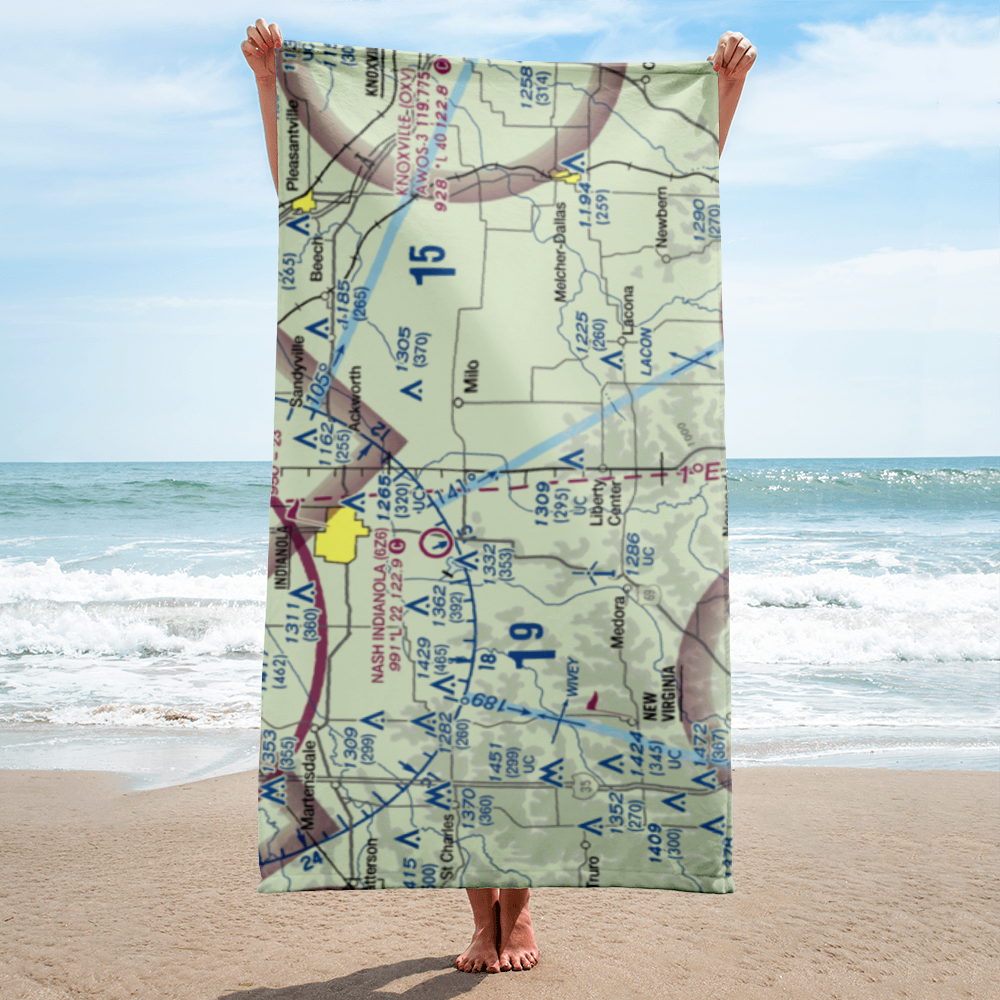 Hedgewood Landing Airport (IA86) VFR Sectional Towel 