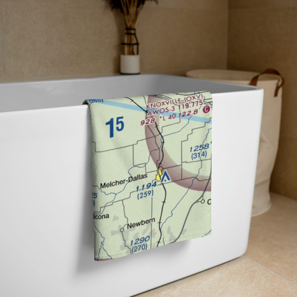 Hedgewood Landing Airport (IA86) VFR Sectional Towel 