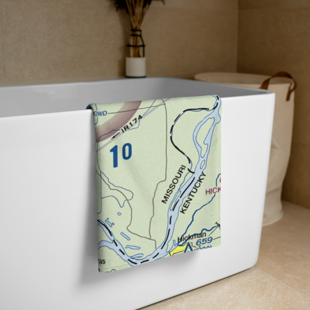 Henderson Mounds E B G Airport (MO57) VFR Sectional Towel 
