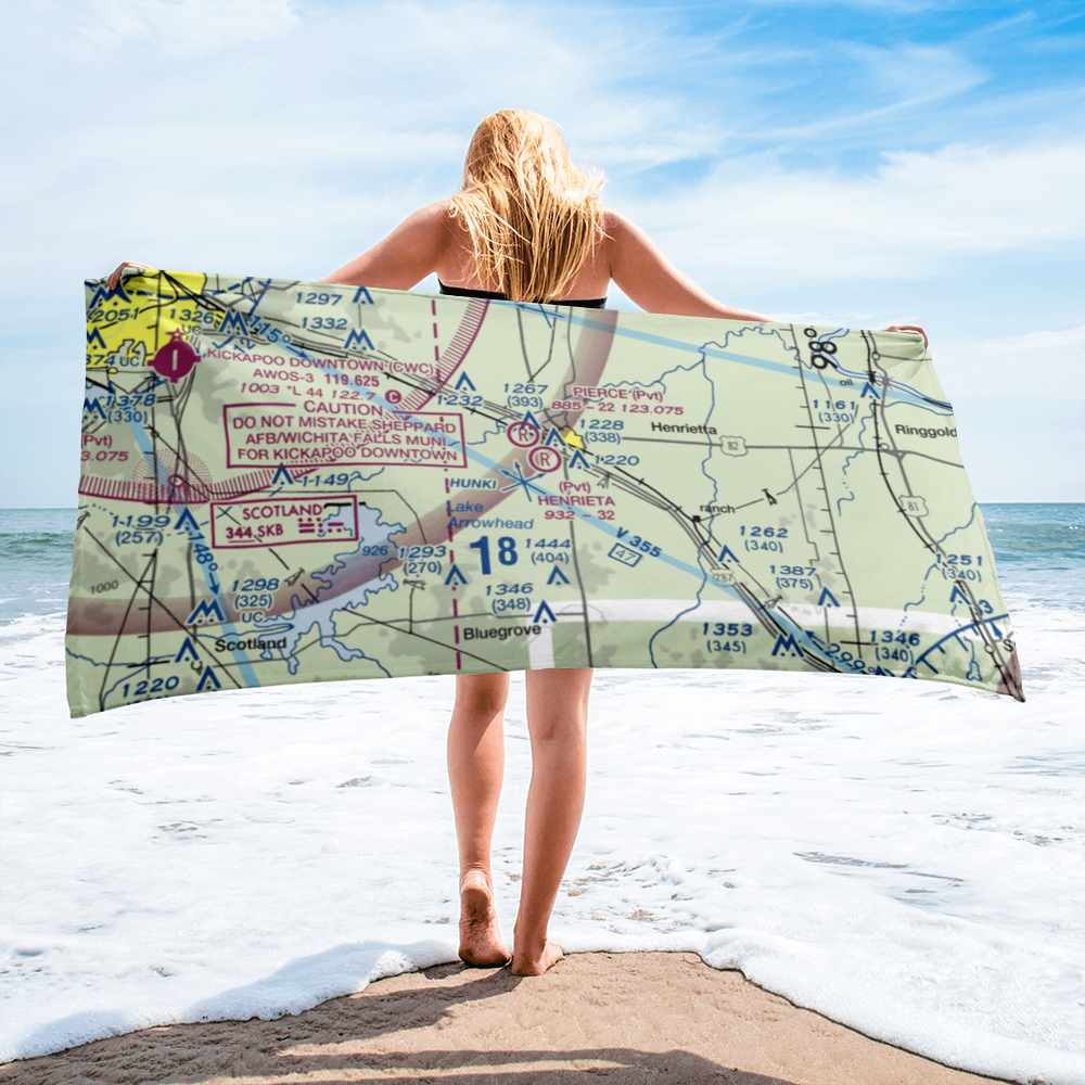 Henrietta Airport (8TS2) VFR Sectional Towel 