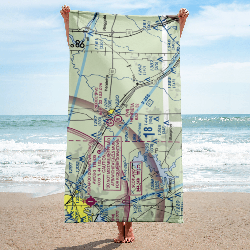 Henrietta Airport (8TS2) VFR Sectional Towel 