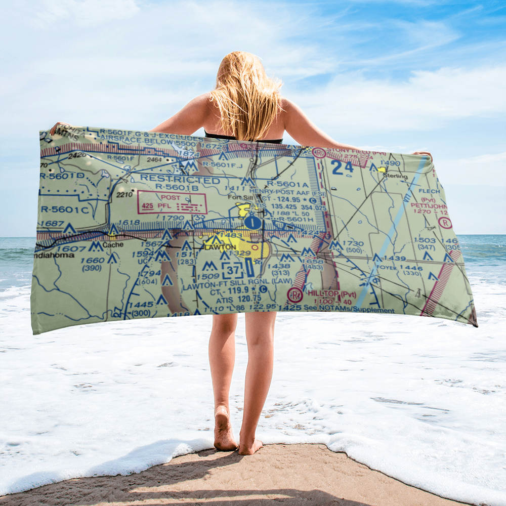 Henry Post Army Air Field (Fort Sill) (FSI) VFR Sectional Towel 