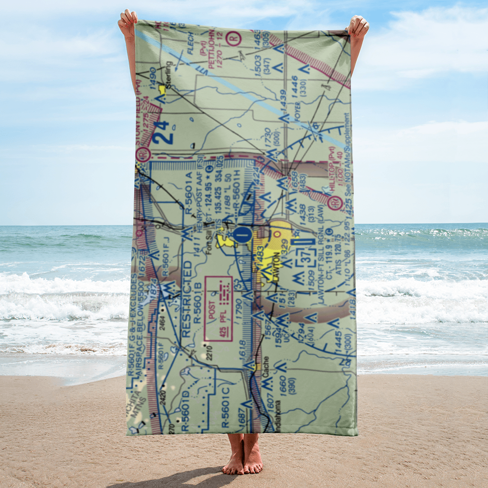 Henry Post Army Air Field (Fort Sill) (FSI) VFR Sectional Towel 