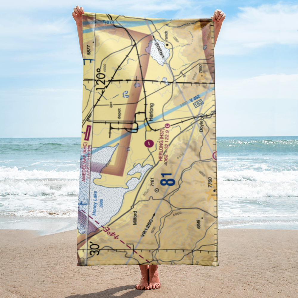 Herlong Airport (H37) VFR Sectional Towel 