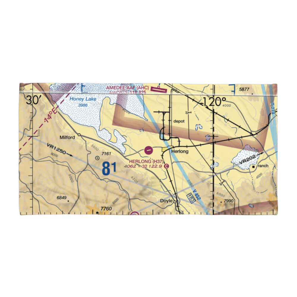 Herlong Airport (H37) VFR Sectional Towel 