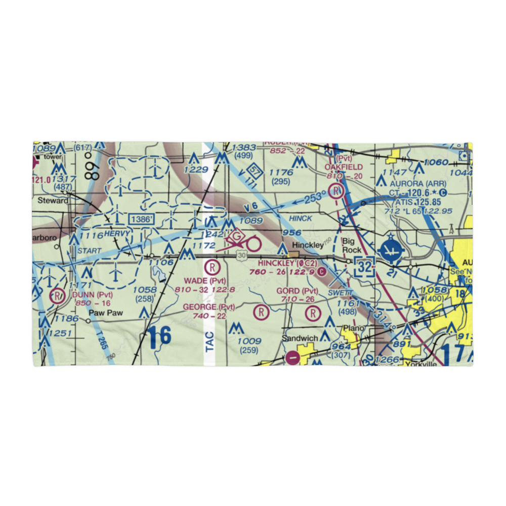 Hinckley Airport (0C2) VFR Sectional Towel 