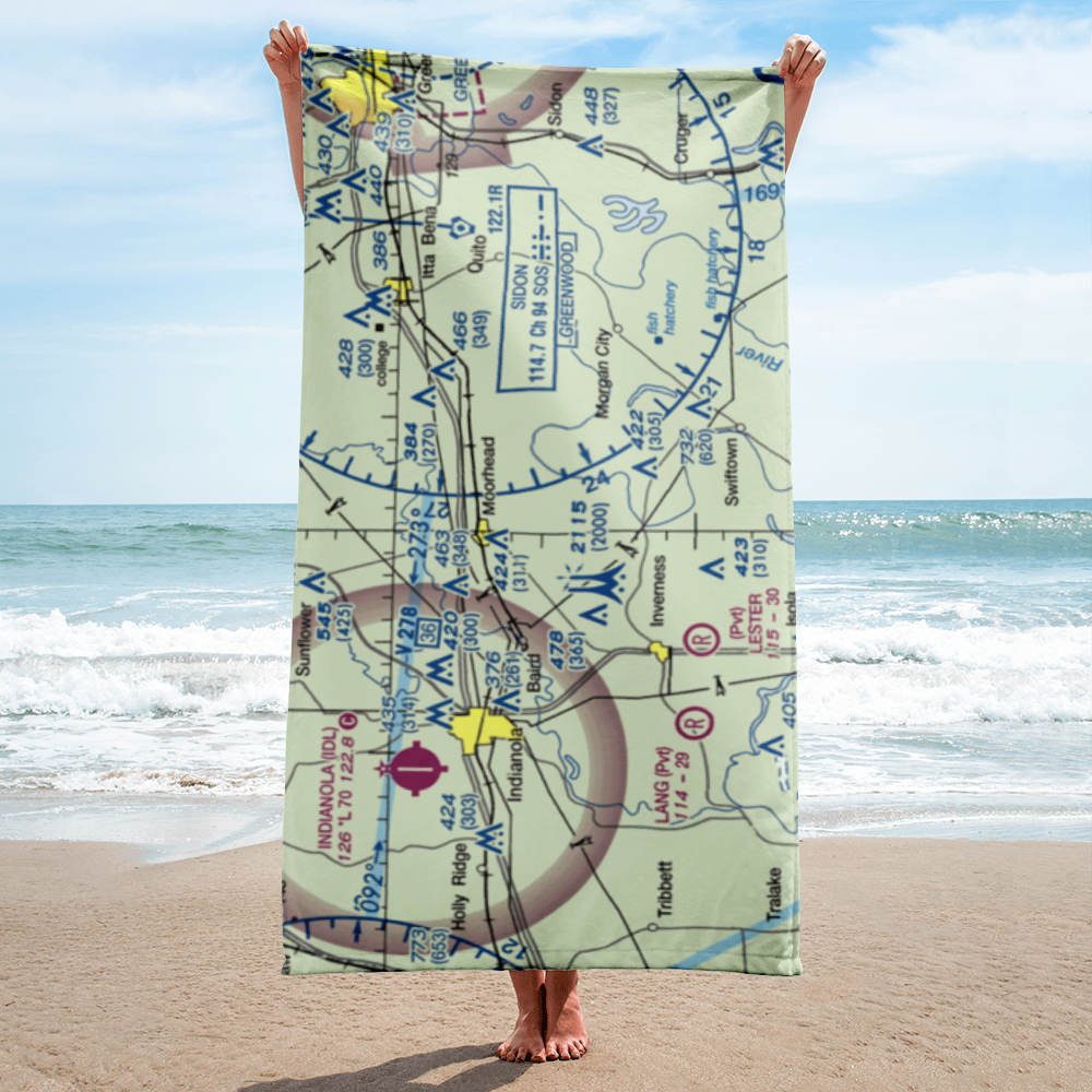 Hobbs Airport (MS33) VFR Sectional Towel 