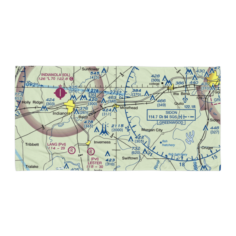Hobbs Airport (MS33) VFR Sectional Towel 