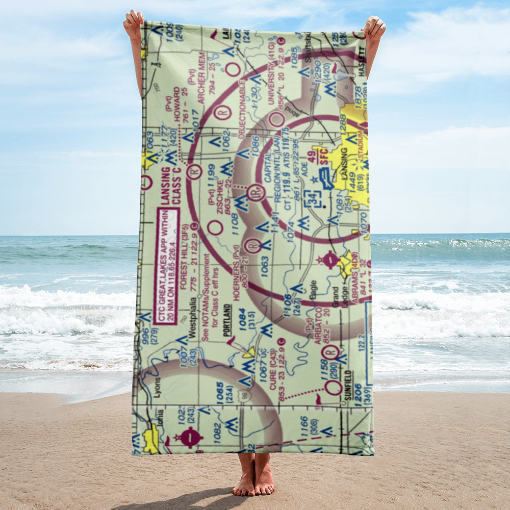 Hoerners Corners Airport (MI10) VFR Sectional Towel 