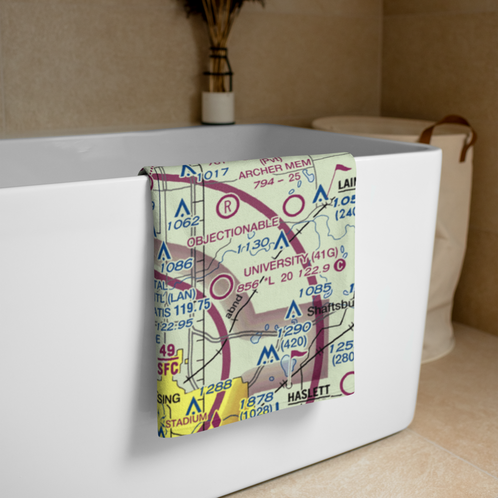 Hoerners Corners Airport (MI10) VFR Sectional Towel 