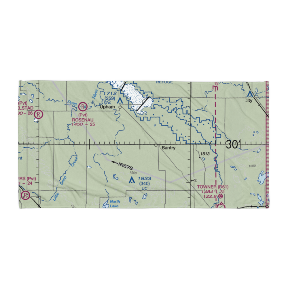 Holen Aerial Spray Airstrip (NA25) VFR Sectional Towel 