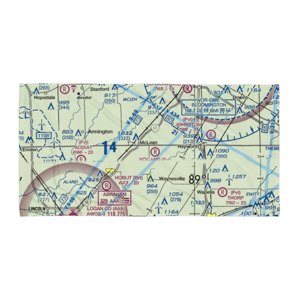 Holland Field (1IL9) VFR Sectional Towel 