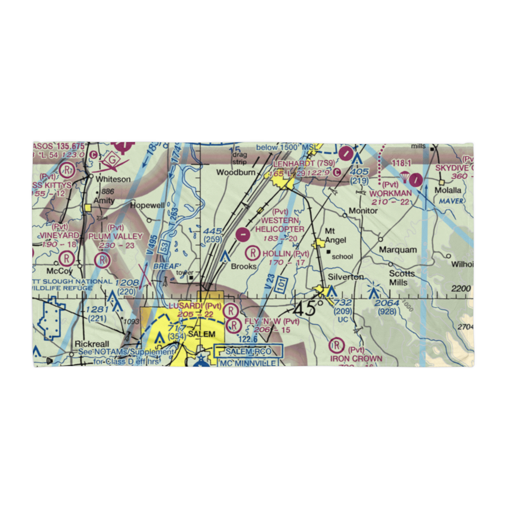 Hollin Airport (7OR7) VFR Sectional Towel 
