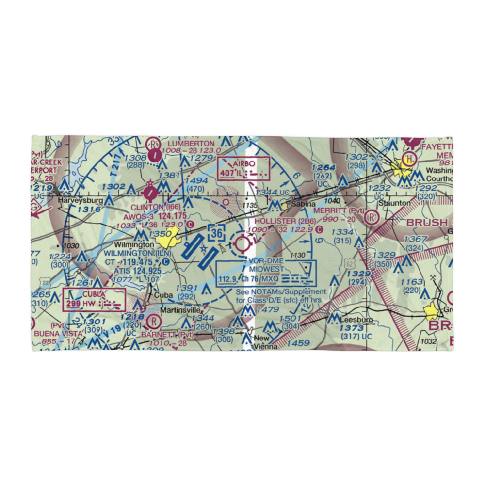 Hollister Field (2B6) VFR Sectional Towel 