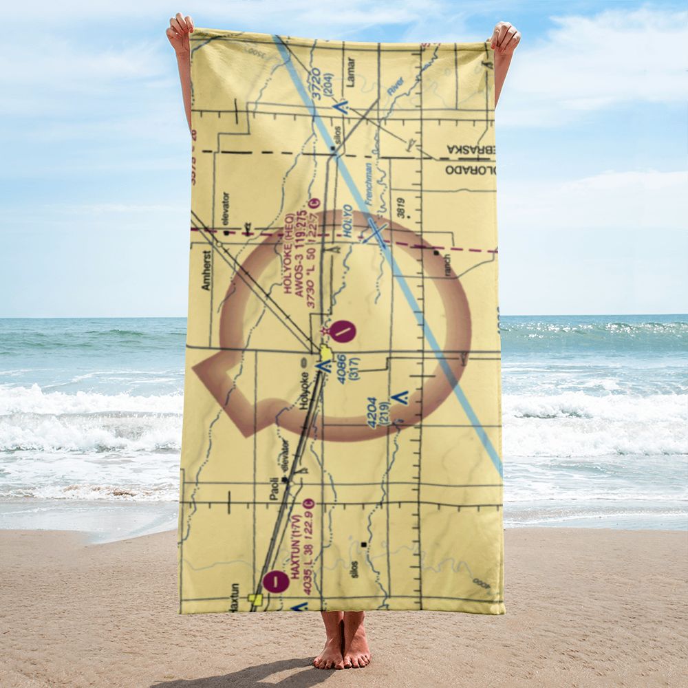 Holyoke Airport (HEQ) VFR Sectional Towel 