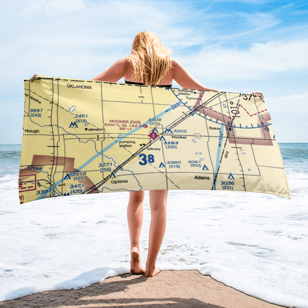 Hooker Municipal Airport (O45) VFR Sectional Towel 