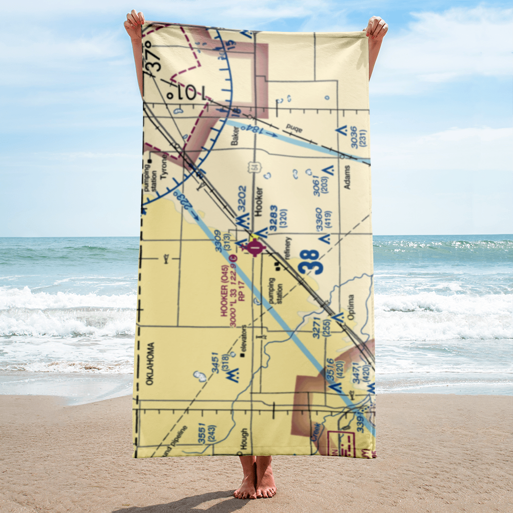 Hooker Municipal Airport (O45) VFR Sectional Towel 
